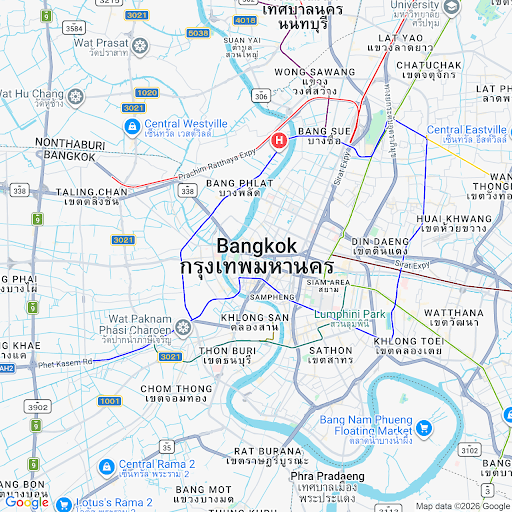 Illustrative map · Bangkok Metropolitan Area